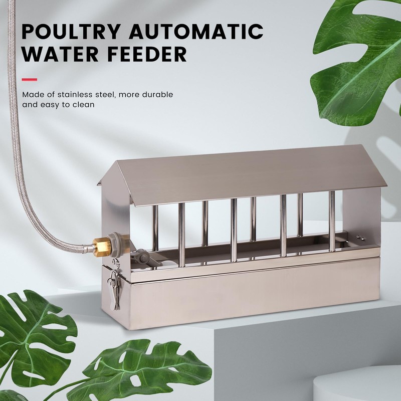 Automatic Chicken Waterer Stainless Steel Chicken Water Feeder Pigeon Water