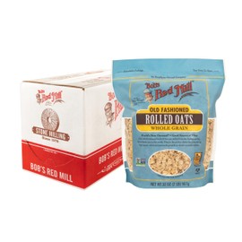 Bob's Red Mill Old Fashioned Regular Rolled Oats, 32oz (Pack of 4) - Non GMO, Whole Grain, Vegan, Kosher