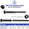 CKE 20 Pack Black Invisible Cable Railing Kits, T316 Stainless