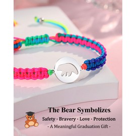 UPROMI Kinder Kindergarten Graduation Gifts for Girls Kids Class of 2024 Bear Bracelet Kindergarten Graduate Grad Congratulations Gift for Daughter Granddaughter Boys Son Grandson