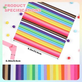 2060 Sheets Origami Paper, 27 Assortment Colors Paper Star Strips, Star Paper, Double Sided Star Paper Strips, Lucky Origami Star Paper Strips for DIY Hand Art Crafts