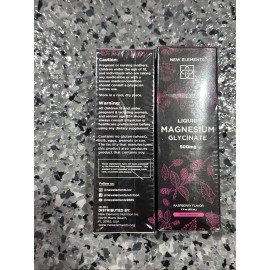 New Elements 2 NEW New Elements Liquid Magnesium Glycinate Supplement 500mg Raspberry