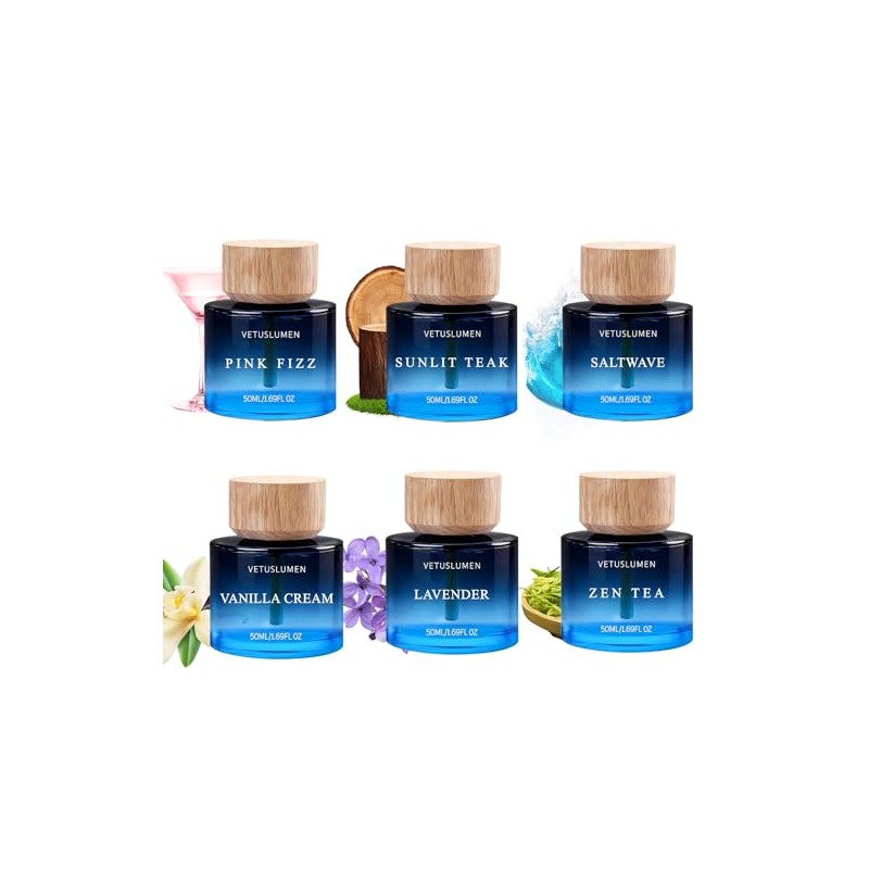 6-Pack Large Capacity Natural Essential Oil Car Air Fresheners