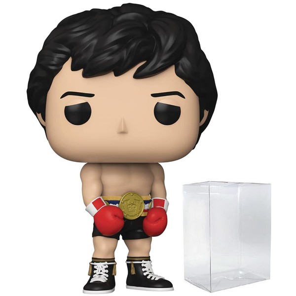 POP Rocky 45th Anniversary - Rocky Balboa with Gold Belt Specialty Series Funko Pop! Vinyl Figure (Bundled with Compatible Pop Box Protector Case), 3.75 inches