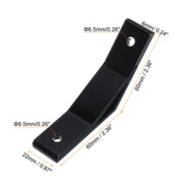 sourcing map 2pcs 135 Degree Angle Aluminium Profile Corner Bracket Brace Joint Connectors for 3030 Series (Black)