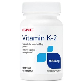 GNC Vitamin K2 100mcg softgel GNC Vitamin K-2, 1 unit, 60 tablets / 지엔씨 비타민K2 100mcg 소프트젤 GNC Vitamin K-2, 1개, 60정