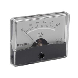 Velleman AIM60100 100mA DC Analogue Current Panel Meter, Multi-Colour, 60 mm x 47 mm