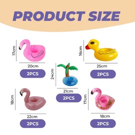 10 Pieces Inflatable Drink Coasters, Water Coasters, Pool Party Decorations, Floating Cup Holders, Pool Gadgets, Pool Cup Holders, Pool Accessories