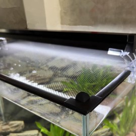 DIY Magnetic Fish Tank Lid Net Cover, Adjustable Aquarium Anti-Jumping Mesh net, Max 39.3"x 59",Terrarium Lid Protect Reptiles from Escaping