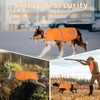 Reflective Dog Safety Vest, Adjustable Vest for Large Dogs, Orange