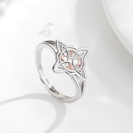 CELESTIA Nudo de Bruja Plata 925 Original witches knot ring Amuletos de Proteccion Brujeria Witches Knot Ring Sterling Silver Witch Ring Witchy Jewelry for Women