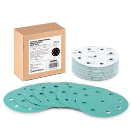 5 Inch 9 Hole 80 Grit Sanding Disc, Hook and Loop Film Backing Sanding Discs Compatible with Festool Sanders by toolant - 50 Pack