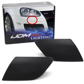 iJDMTOY Unpainted/Primed Front Bumper Headlight/Headlamp Washer Nozzle Cover Cap Replacement Compatible with Volkswagen 2006-2009 MK5 GTI, Rabbit, 2006-2010 Jetta
