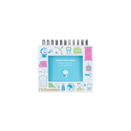 Nakabayashi Aimdoraemon Photo Trunk Frame Case Album, Ring Type/L Size, 1 Tier Pocket, White: Textile A-FTPC-212-DR-W