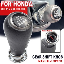 Kakulkomen 6 Speed Manual Gear Shift Knob Head for Honda CRV MK3 2006-2012 Car Styling