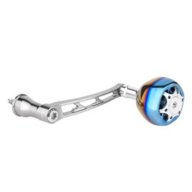Gomexus 2.8 inches (70 mm) Handle for Shimano Daiwa Spinning Reel, One-piece Construction, Super Duralumin, with Titanium Power Knob