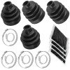 Caltric 2 Front Axle Inner Outer CV Boot Kit for