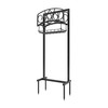 CALIDOLA Freestanding Garden Hose Organizer with Black Powder-Coated Finish -