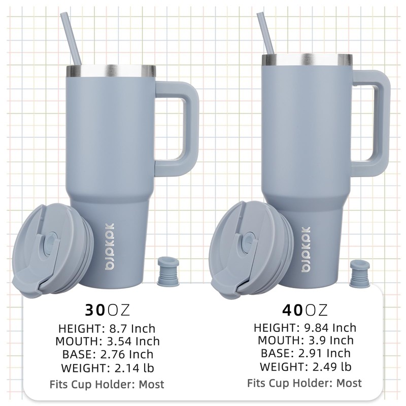 BJPKPK Tumbler With Handle 30 oz Stainless Steel Insulated Tumbler