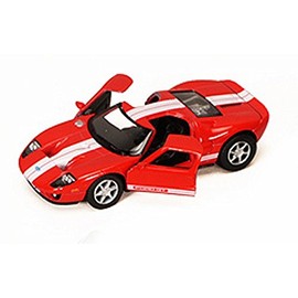 Kinsmart Red & White Stripes 2006 Ford GT Hardtop 1/36 Scale Diecast Car