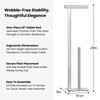 Torre & Tagus 29" Chrome Free Standing Toilet Paper Holder