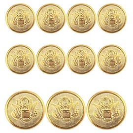 KENDANY 11 Pieces Metal Blazer Button Set - Eagle Badge - for Blazer, Suits, Sport Coat, Uniform(Gold 18mm 23mm)(0.71inch-0.9inch)