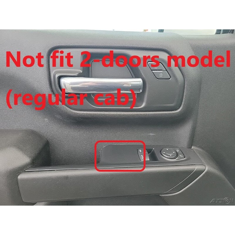 Carbon Fiber Window Lift Switch Panel Cover Trim for 2019-2026