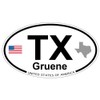 US Decal, Inc. Gruene, Texas Oval Sticker