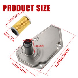 RAHQHD Car Transmission Oil Filters & 15 Hole Pan Gasket Set Compatible with 2012-2019 Nissan Tiida Versa Sentra Note Swift Maxima Replaces 33010-JF015 31726-28X0A 31726-3JX0A RE0F11A 19318012