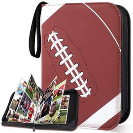Mlikero 400 Pockets Football Card Binder, Football Trading Cards, Display Case with Football Card Sleeves Card Holder Protectors Set for Football Cards…