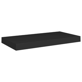 TREATLIFE HOME Stylish Floating Wall Shelf for Home Décor, Invisible Mounting System, Displaying Collectibles and Books, Black 19.7"x9.1"x1.5"