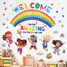 DECOWALL SG2-2403 Kids Play Corner Quote Wall Sticker Decor Kindergarten Nursery Kids Room DIY Wall Decal Wall Art Stickers Boys Girls Children Bathroom Decor Vinyl Bedroom Teen Kids Wallpaper