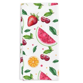 Colorful Fruit Quick Dry Super Absorbent Kitchen Towel, Summer Kitchen Decor Dish Towel, Tea Towels for Her 16 * 24in