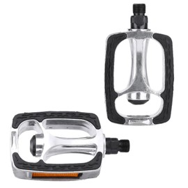 TIANLIN 1 Pair Bicycle Pedals Non-Slip Bicycle Pedals Aluminium Alloy Folding Pedals Bicycle Ebike with Reflectors Non-Slip Rubber Bicycle Pedals Trekking for Bicycles