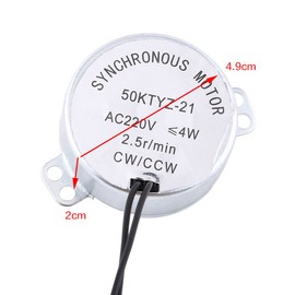 Zerodis Synchronous Motor, AC 110/220V 2 Types Chicken Egg Turner Rotator Incubator Motor with Connector for Chickens Ducks Goose Birds Egg Hatching(110V)