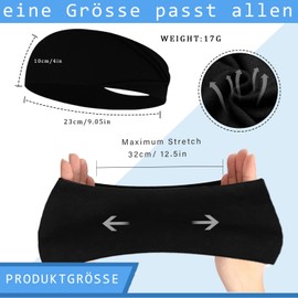 Sports Headband for Men and Women, Double Sided Moisture-Wicking Headbands, High Elastic, Non-Slip Hairband, Wide Sweatband for Fitness, Workout, Running, Cycling (Multi-Colour-5)