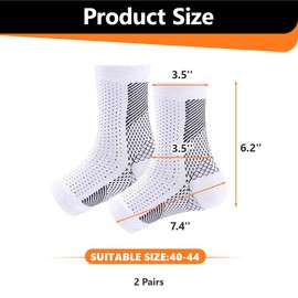 YUZNA 2 Pairs of Orthopedic Compression Socks, Heel Spur and Plantar Fasciitis Compression Socks