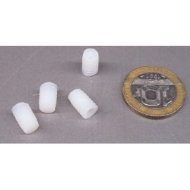 Basic Nylon 66 Plastic Set Screws, Flat Point, 1/4"-20 x 3/8" Length, 200 Pieces