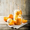 ALINK 100 Orange and White Striped Paper Straws, Biodegradable Disposable