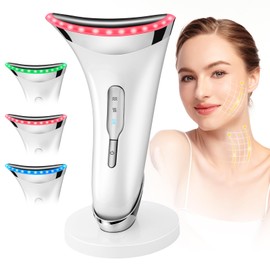 HOTUT Face Massager Against Wrinkles, Face Beauty Device with 3 LED Modes, Face Massage, EMS Face Massage, Neck Facial Tightening Device, 45°C for Skin Tightening & Lifting