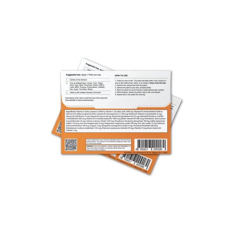 Parches Multivitamínicos Patch Aid 27 Vitaminas Cont 30patch