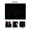 Women Black Church Dresses Maxi Button Down 3/4 Sleeves Print