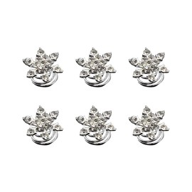 yantu 24pcs Clear Crystal Snowflake Swirl Hair Twists Coils Spirals Hair Pin Clip Accessories