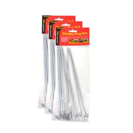 THE UM24 Set of 30-Piece Galvanized Steel Stake Camping Tent Pegs - Garden Stakes