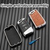 Happyit Zinc Alloy Leather Car Key Cover Cases for Volkswagen