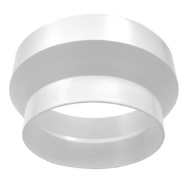 Fantronix Round Ducting Reducer 125mm to 100mm - 5 to 4 inch Duct Pipe Reduction Connector for Extractor Fans Tumble Dryer Cooker Hood and Ventilation Units