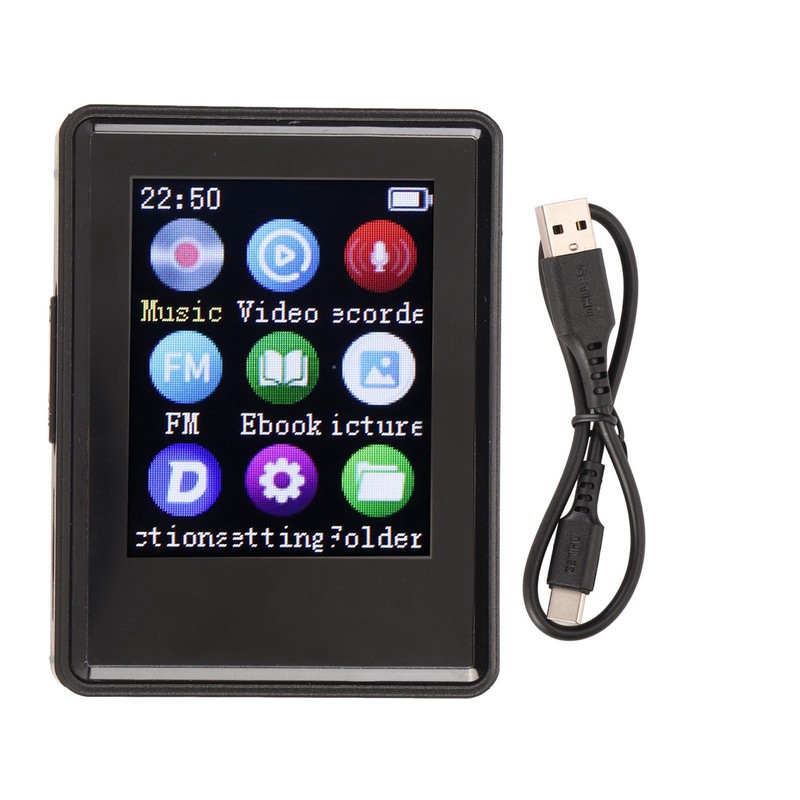 MP3 Player Bluetooth 5.0 1.77 Inch Screen HiFi Recording Electric
