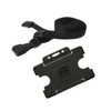 Customcard ltd® Set of Black Neck Strap Lanyard with Plastic