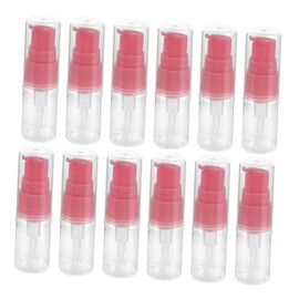FRCOLOR 12pcs Transparent Refillable Travel Lotion Bottles with Pump Portable Mini Skincare Containers for Creams Serums Toiletries Leakproof Cosmetic Dispensers for Travel and Daily Use