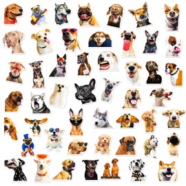 50PCS Dog Stickers Cute Funny Dog Sticker for Kids Teens Adults, Icicrim Vinyl Waterproof Stickers for Water Bottles Laptop Phone Teaching Rewards Sticker